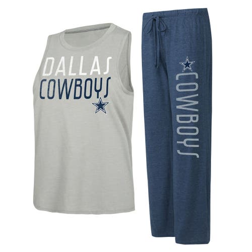 CONCEPTS SPORT Women's Concepts Sport Navy/Gray Dallas Cowboys Muscle Tank Top & Pants Lounge Set 