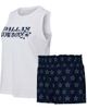 CONCEPTS SPORT Women's Concepts Sport Navy/White Dallas Cowboys Gauge Tank & Shorts Sleep Set  - 1