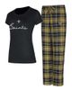 CONCEPTS SPORT Women's Concepts Sport New Orleans Saints Vector T-Shirt & Flannel Pants Sleep Set - 1