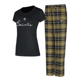 CONCEPTS SPORT Women's Concepts Sport New Orleans Saints Vector T-Shirt & Flannel Pants Sleep Set