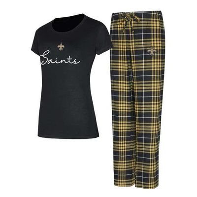 CONCEPTS SPORT Women's Concepts Sport New Orleans Saints Vector T-Shirt & Flannel Pants Sleep Set