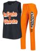 CONCEPTS SPORT Women's Concepts Sport Orange/Black San Francisco Giants Wordmark Meter Muscle Tank Top & Pants Sleep Set  - 1