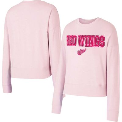 CONCEPTS SPORT Women's Concepts Sport Pink Detroit Red Wings Tonal Pullover Tri-Blend Sweatshirt 
