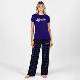 CONCEPTS SPORT Women's Concepts Sport Purple/Black Baltimore Ravens Highland Sleep Set 