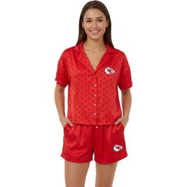 CONCEPTS SPORT Women's Concepts Sport Red Kansas City Chiefs Wink Dot Satin Jacquard Sleep Set 
