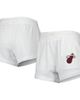 CONCEPTS SPORT Women's Concepts Sport White Miami Heat Sunray Shorts  - 1