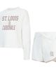 CONCEPTS SPORT Women's Concepts Sport White St. Louis Cardinals Painter Sherpa Long Sleeve Top & Short Set  - 1