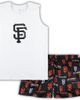 CONCEPTS SPORT Women's Concepts Sport White/Black San Francisco Giants Plus Size Tank Top & Shorts Sleep Set  - 1