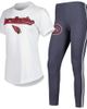CONCEPTS SPORT Women's Concepts Sport White/Charcoal Arizona Cardinals Sonata T-Shirt & Leggings Sleep Set  - 1