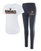 CONCEPTS SPORT Women's Concepts Sport White/Charcoal Cincinnati Bengals Sonata T-Shirt & Leggings Set  - 1