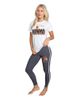 CONCEPTS SPORT Women's Concepts Sport White/Charcoal Cleveland Browns Sonata Short Sleeve Top & Leggings Set  - 1