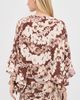 Coniglio Palm Beach Coniglio Palm Beach Button Front Scarf Top Hibiscus Tropical Coconut One - 3