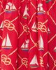 Coniglio Palm Beach Coniglio Palm Beach Cropped Shirred Half Placket Blouse SAILING KNOTS CAPTAIN RED One - 6