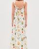 Coniglio Palm Beach Coniglio Palm Beach Low Back Tie Silk Maxi Dress Florida Frame Cracked Coconut One - 3