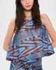 Coniglio Palm Beach Coniglio Palm Beach Shift Silk Tank Top IKAT STRIPE MARBLE AZUL One - 2