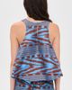Coniglio Palm Beach Coniglio Palm Beach Shift Silk Tank Top IKAT STRIPE MARBLE AZUL One - 3