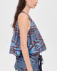 Coniglio Palm Beach Coniglio Palm Beach Shift Silk Tank Top IKAT STRIPE MARBLE AZUL One - 4