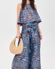Coniglio Palm Beach Coniglio Palm Beach Shift Silk Tank Top IKAT STRIPE MARBLE AZUL One - 5