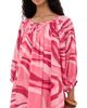 Coniglio Palm Beach Coniglio Palm Beach Shirred Half Placket Mini Dress Sunrays Sunset Waves One - 1