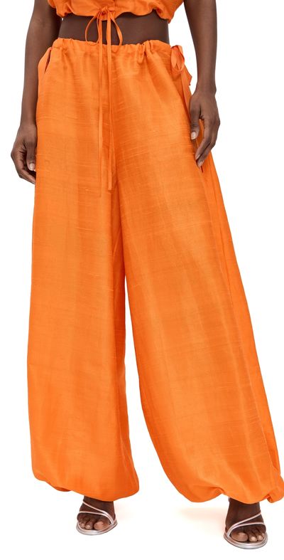 Coniglio Palm Beach Coniglio Palm Beach Silk Bubble Pants Marigold One
