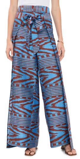 Coniglio Palm Beach Coniglio Palm Beach Two Panel Wrap Pants IKAT STRIPE MARBLE AZUL