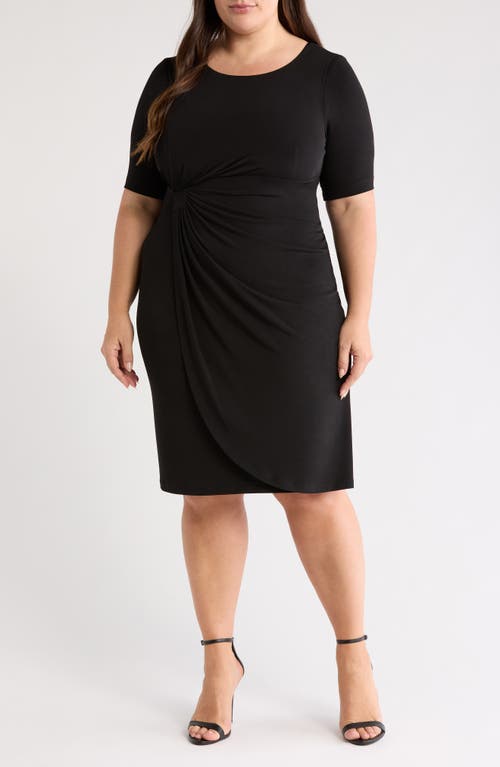 Connected Apparel Connected Apparel Faux Wrap Dress