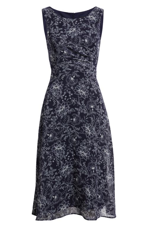 Connected Apparel Connected Apparel Pleat Waist Yoryu Sleeveless Midi Dress