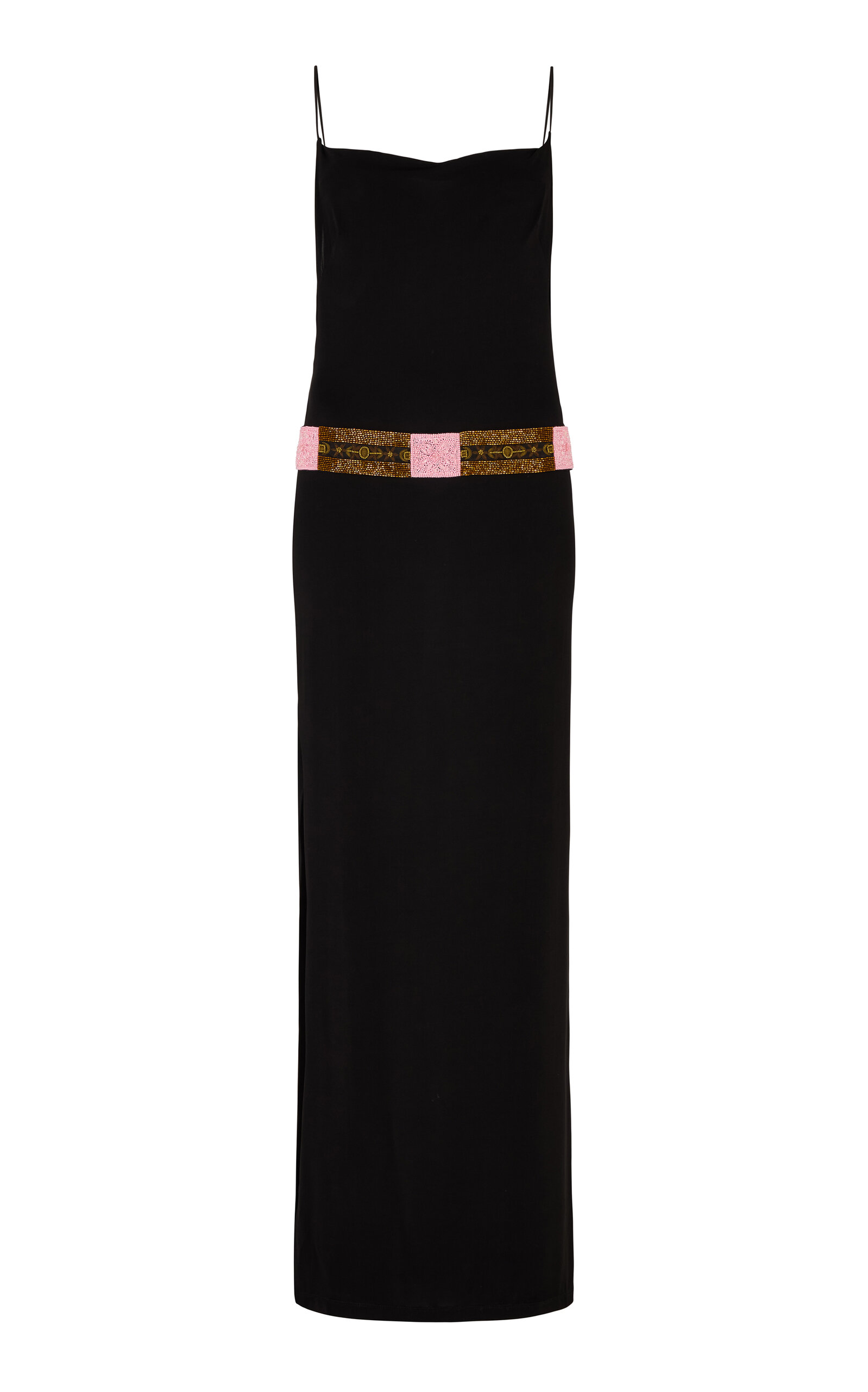 Conner Ives Conner Ives Belted Cupro Jersey Maxi Dress