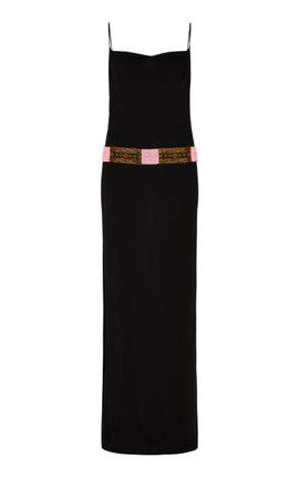 Conner Ives Conner Ives Belted Cupro Jersey Maxi Dress