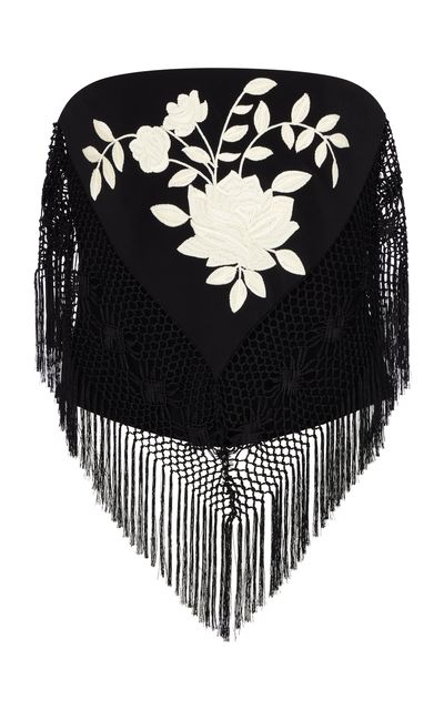 Conner Ives Conner Ives Fringed Corset Silk Top
