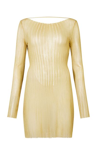 Conner Ives Conner Ives Metallic Knit Mini Dress