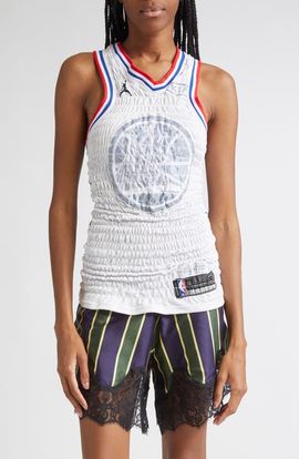CONNER IVES CONNER IVES Reconstituted Shirred Basketball Jersey