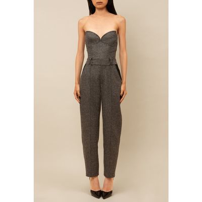 Contessa Mills Contessa Mills Aconitum Tailored Wool Mesh-Detail Trouser