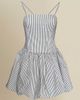 Contessa Mills Contessa Mills Bonnie Striped Bubble-Hem Cotton Mini Dress - 1