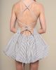 Contessa Mills Contessa Mills Bonnie Striped Bubble-Hem Cotton Mini Dress - 4
