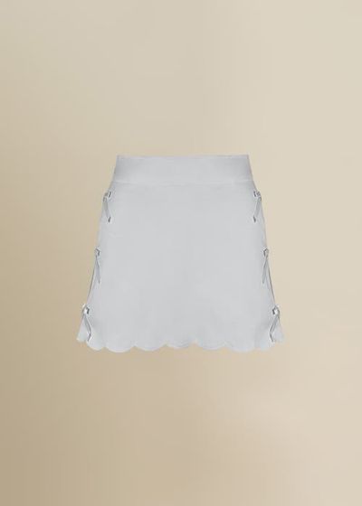 Contessa Mills Contessa Mills Doll Mid-Rise Bow-Detail Poplin Mini Skirt