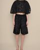 Contessa Mills Contessa Mills Fleur Sheer Lace Relaxed High-Waist Boyfriend Shorts - 2