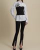 Contessa Mills Contessa Mills Helix Form-Fitting Stretch Wool Top - 4