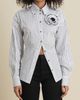 Contessa Mills Contessa Mills Helix Striped Satin-Trim Oxford Shirt - 1
