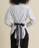 Contessa Mills Contessa Mills Helix Striped Satin-Trim Oxford Shirt - 2