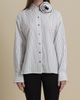 Contessa Mills Contessa Mills Helix Striped Satin-Trim Oxford Shirt - 5