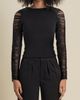 Contessa Mills Contessa Mills Medusa Fitted Hand-Dyed Fringe Stretch Crepe Top - 1
