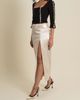 Contessa Mills Contessa Mills Morgaine Mid-Rise Fluid Elegant Shiny Sateen Skirt - 5