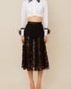 Contessa Mills Contessa Mills Raven Cropped Lace-Trim Poplin Shirt - 4