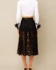 Contessa Mills Contessa Mills Raven Cropped Lace-Trim Poplin Shirt - 5