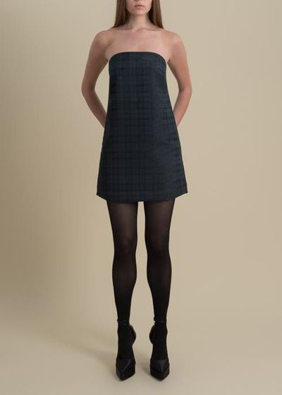 Contessa Mills Contessa Mills Sophia Plaid Japanese Jacquard Mini Dress