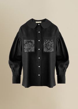 Contessa Mills Contessa Mills Tarot Stretch-Linen Oxford Shirt