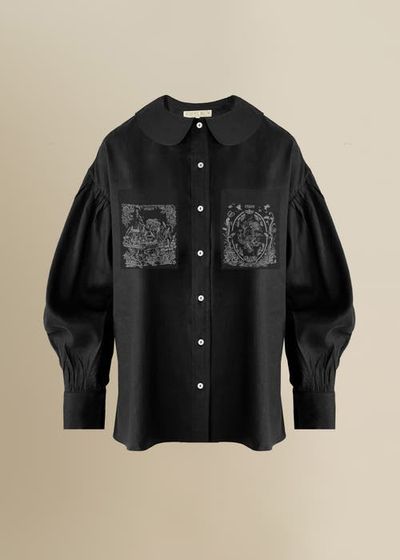 Contessa Mills Contessa Mills Tarot Stretch-Linen Oxford Shirt