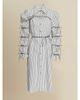 Contessa Mills Contessa Mills Thomasin Cotton-Blend Long Sleeve Collared Midi Dress - 1