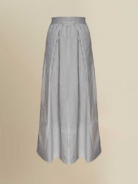 Contessa Mills Contessa Mills Thomasin Striped Cotton Poplin Maxi Skirt